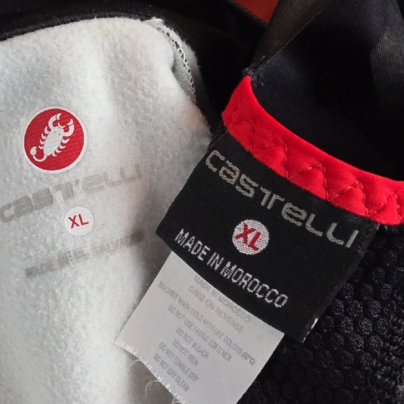 Castelli Black and Red Cycling Jacket & padded Bib pants XL womens - Picture 7 of 15